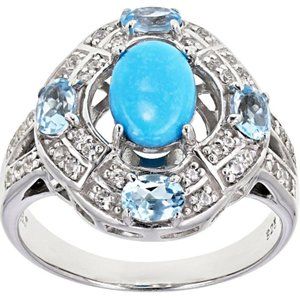 Sleeping Beauty Turquoise, Swiss Blue Topaz&Zircon